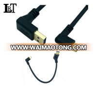 Cheap Price 0.25m Gold Plated 90 degree Up Angle USB 3.0 Type-A Male to USB3.1 Type-C Male USB Data Sync & Charge Cable